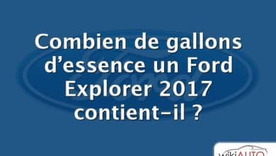 Combien de gallons d’essence un Ford Explorer 2017 contient-il ?